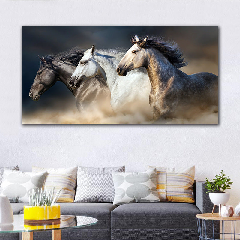 Decorative painting of three horses